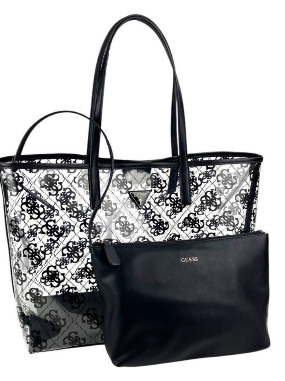 NWT GUESS Tuana Clear Quattro G Large Tote